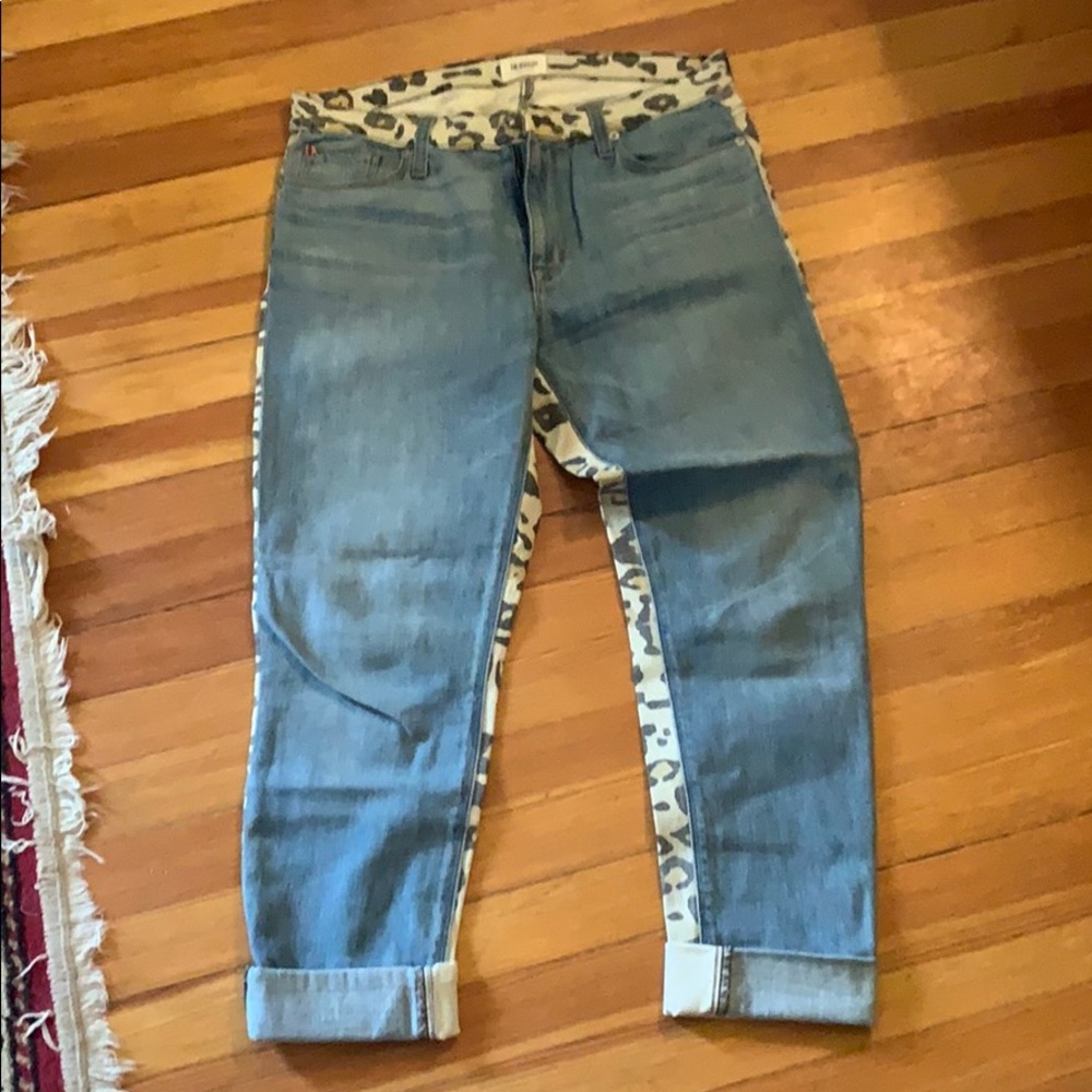 Hudson (Partial) Leopard Print Jeans
